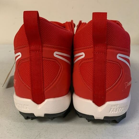 Nike Alpha Menace 3 Men's Size 11 Shark Red-White Football Cleats - Picture 6 of 8